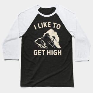 Rock Climbing For Men Women Mountain Indoor Bouldering Baseball T-Shirt